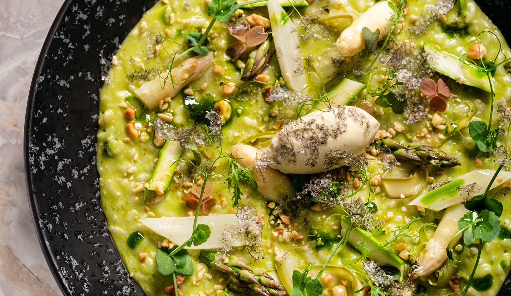 Asparagus risotto from the Amano restaurant